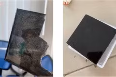 a) Los nanotubos de carbono sin modificar se aglomeran en la resina epoxi. b) Los nanotubos de carbono modificados se dispersan uniformemente en la resina epoxi. (Fuente: Academia de Ciencia y Tecnología de Vietnam)
