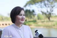 Pham Thi Minh Huong, vicepresidenta de la Asociación de Empresarios Vietnamitas en Laos. (Fuente: VNA)
