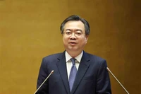 Nguyen Thanh Nghi, miembro del Buró Político, secretario del Comité Central del Partido y jefe de su Comisión de Políticas y Estrategias, en el evento. (Fuente: VNA)