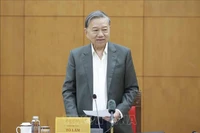El secretario general del Partido Comunista de Vietnam, To Lam, habla en el evento. (Fuente: VNA)