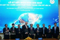 En la firma de un Memorando de Entendimiento de colaboración entre el Departamento de Ciencia y Tecnología de Ciudad de Ho Chi Minh y la empresa Accelerated Infrastructure Capital (AIC). (Fuente: VNA)