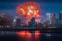 La belleza moderna de la ciudad de Da Nang durante el deslumbrante espectáculo de fuegos artificiales. (Foto: Internet)