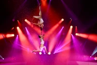 Presentación de "Duo Love" de los artistas Thanh Tuan y Thu Huong. (Foto: Federación de Circo de Vietnam)