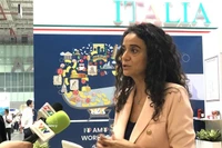Ilaria Piccinni, directora de la Oficina Representativa del Comercio de Italia en Vietnam (ITA), en la entrevista. (Fuente: VNA)
