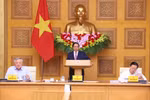El primer ministro Pham Minh Chinh preside la reunión (Foto: VNA)