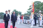 En la ceremonia de bienvenida (Foto: VNA)