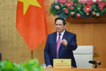 El primer ministro de Vietnam, Pham Minh Chinh, habla en la cita (Foto: VNA)