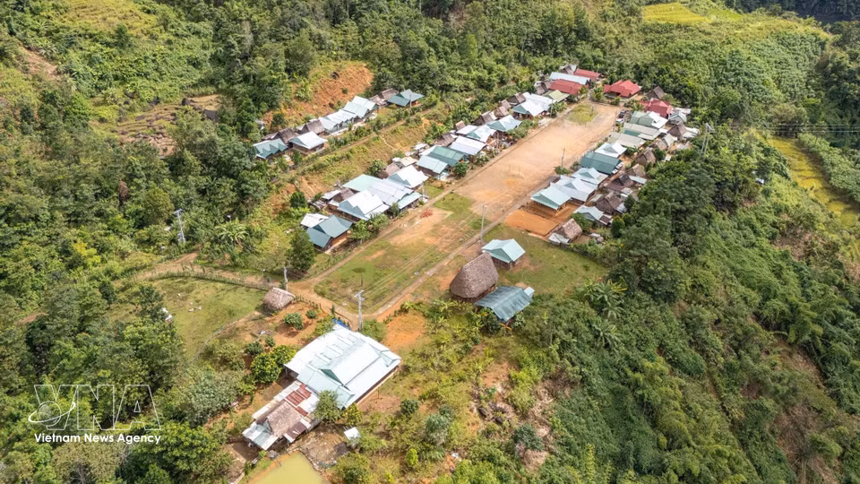 Zona residencial remota, alejada del centro de la comuna, enfrenta numerosas dificultades para atraer inversiones, desarrollar la economía de los jardines forestales y comercializar sus productos. Foto: VNA