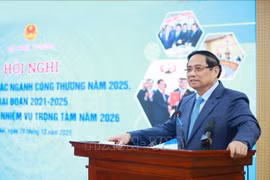 El primer ministro Pham Minh Chinh interviene en el evento. (Foto: VNA)