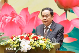 El presidente de la Asamblea Nacional de Vietnam, Tran Thanh Man, habla en el evento (Foto: VNA)