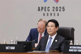 El Presidente Luong Cuong propone en la cumbre de APEC 2025 reforzar la conectividad, el comercio y el apoyo a las pymes para una región más resiliente. (Foto: VNA)