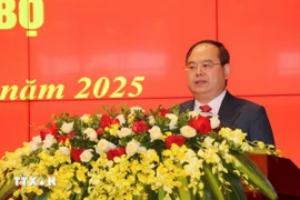 El secretario del Comité del Partido Comunista de Vietnam en Quang Ninh, Quan Minh Cuong (Foto: VNA)