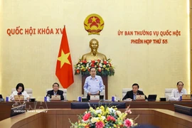El presidente de la Asamblea Nacional de Vietnam, Tran Thanh Man, en la 55.ª reunión del Comité Permanente de la Asamblea Nacional. (Foto: VNA)