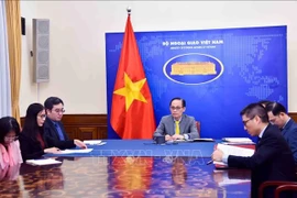 El secretario del Comité Central del Partido Comunista de Vietnam (PCV) y ministro de Relaciones Exteriores, Le Hoai Trung, sostuvo hoy una conversación telefónica con el titular para Europa y de Asuntos Exteriores de Francia, Jean-Noël Barrot, para fortalecer la asociación estratégica integral entre ambos países. (Foto: VNA)