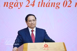 Primer ministro se reúne con científicos destacados por el Día de Médico de Vietnam (Foto: VNA)