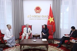 Viceministra de Relaciones Exteriores recibe al Duque de Richmond en visita a Vietnam. (Foto: VNA)