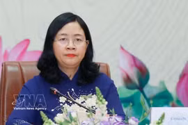 La presidenta del Frente de la Patria de Vietnam (FPV), Bui Thi Minh Hoai (Foto: VNA)