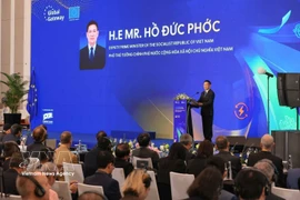El viceprimer ministro de Vietnam, Ho Duc Phoc, en el Foro de Negocios e Inversión UE-Vietnam (Foto: VNA)
