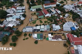 Inundaciones en la provincia de Khanh Hoa. (Foto: VNA)