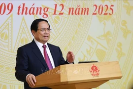 El primer ministro de Vietnam, Pham Minh Chinh, preside la 25ª reunión del Comité Directivo Nacional para la Lucha contra la pesca IUU. (Foto: VNA)