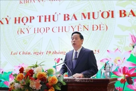 Ha Quang Trung, subsecretario del Comité del Partido Comunista de Vietnam en Lai Chau, fue elegido como presidente del Comité Popular. (Foto: VNA)