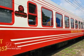Un vagón de tren de Vietnam diseñado al estilo de Indochina. (Foto: VNA)