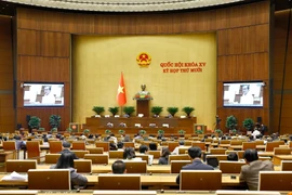 Una sesión de la Asamblea Nacional de Vietnam. (Foto: VNA)