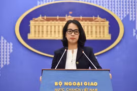 La portavoz del Ministerio de Relaciones Exteriores, Pham Thu Hang. (Foto: Cancillería de Vietnam)
