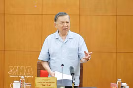 El secretario general y presidente To Lam insta a fortalecer la industria naval como eje fundamental para convertir al país en una potencia marítima. (Foto: VNA)
