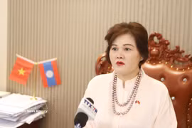 Pham Thi Minh Huong, miembro del Comité Permanente de la Asociación General de Vietnamitas en Laos, vicepresidenta de la Asociación de Empresarios Vietnamitas en el Extranjero. (Foto: VNA)