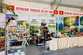 El stand de la Oficina comercial de Vietnam en Marruecos en la Feria de Primavera 2026 (Foto: VNA)