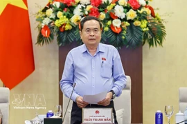 El presidente de la Asamblea Nacional, Tran Thanh Man, en la reunión. (Foto: VNA)