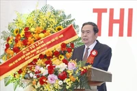 El presidente de la Asamblea Nacional de Vietnam, Tran Thanh Man, habla en el evento. (Foto: VNA)