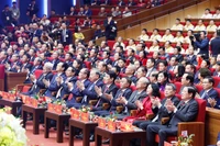 Dirigentes del Partido y del Estado asisten al XI Congreso Nacional de Emulación Patriótica 2025. (Foto: VNA)