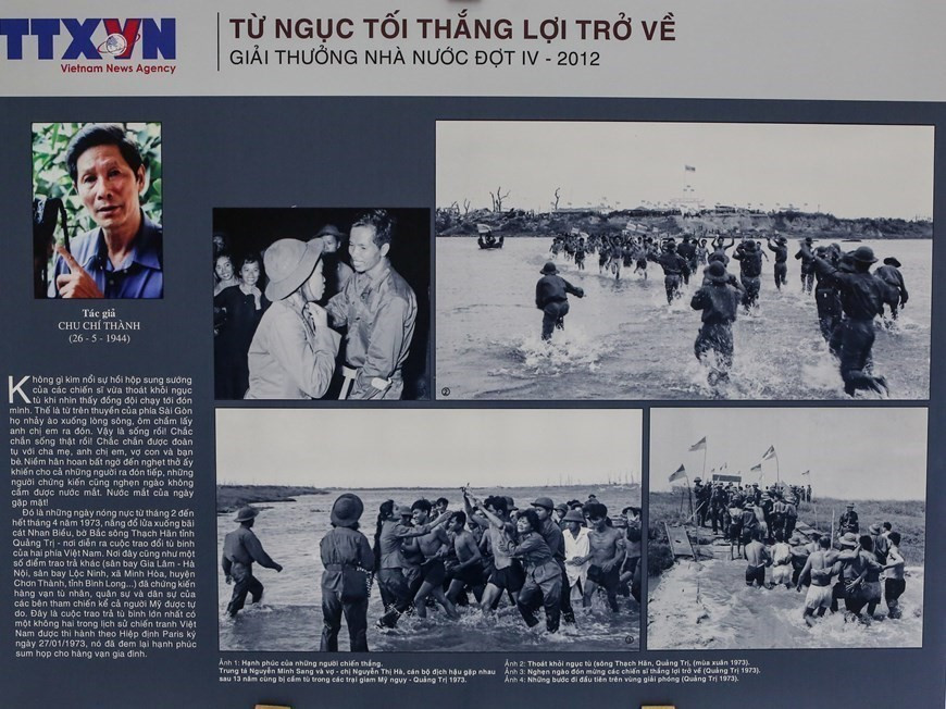 El autor Chu Chi Thanh recibió tanto el Premio Ho Chi Minh como el Premio Estatal de Literatura y Arte. En la imagen: Serie “Del cautiverio a la victoria”, ganadora del Premio Estatal de Literatura y Arte en 2012. (Foto: VNA)