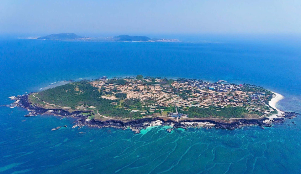 Vista aérea de la Isla Be. Foto: VNA