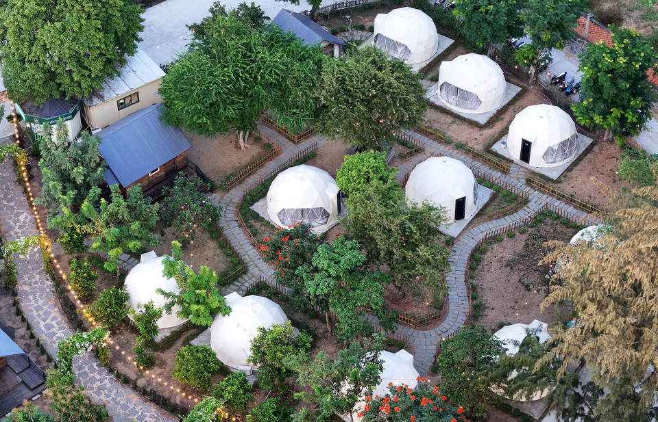 Zona para acampar en el destino turístico Lata Camping, comuna de Long Hoa, distrito de Can Gio. (Foto: VNA)