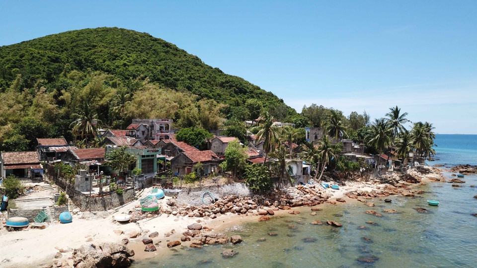 El pueblo pesquero de Tan Phung, visto desde el cabo Vi Rong. Foto: Autoridad Nacional de Turismo