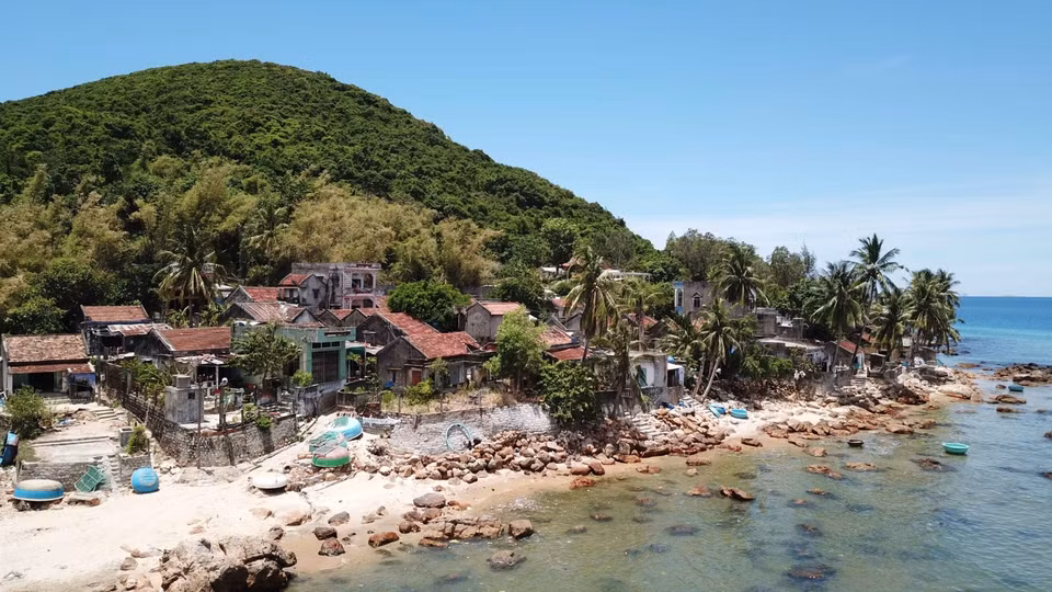 El pueblo pesquero de Tan Phung, visto desde el cabo Vi Rong. Foto: Autoridad Nacional de Turismo