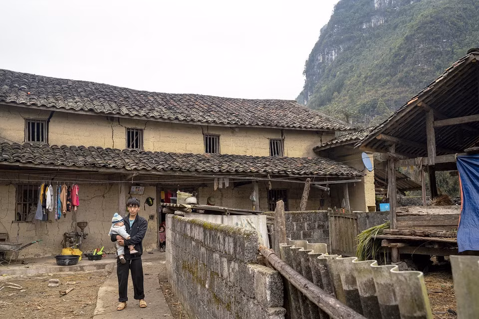 Una casa de “trinh tuong” de tierra en la comuna de Pho Bang, distrito de Dong Van, provincia de Ha Giang. Foto: VNA