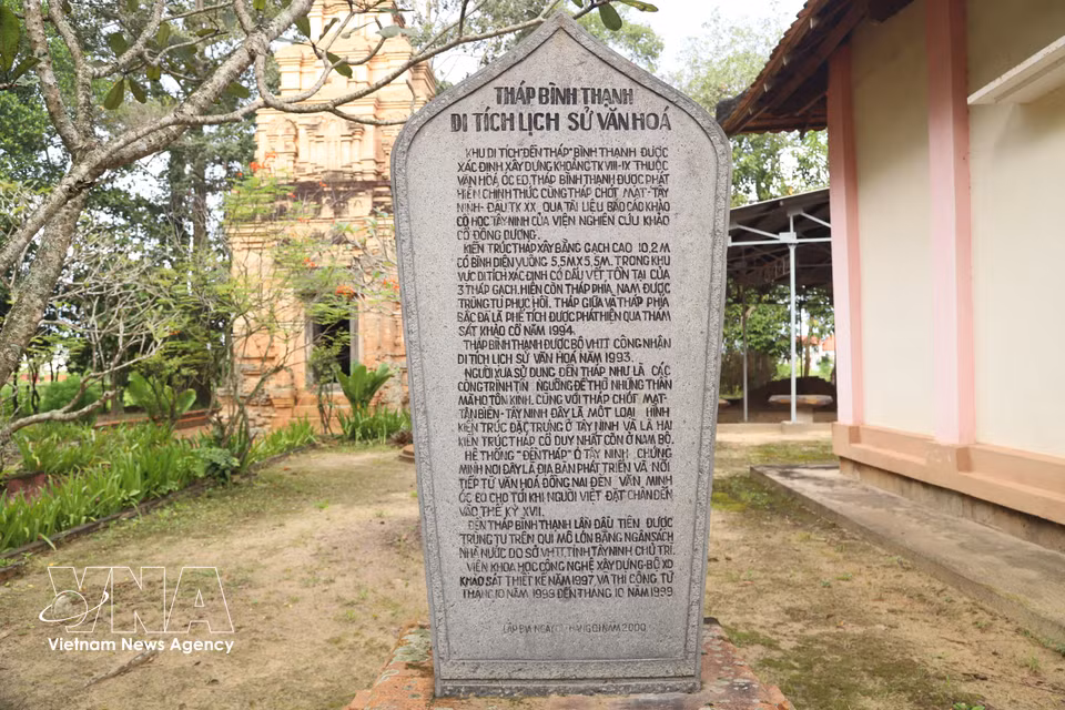 La torre de Binh Thanh fue reconocida como Monumento Nacional de Arquitectura y Arte el 23 de julio de 1993 y restaurada en 1998. (Foto: VNA)