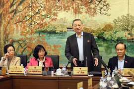 El secretario general del Partido Comunista de Vietnam, To Lam, en el evento. (Fuente: VNA)