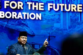 El presidente indonesio, Prabowo Subianto. (Fuetne: Antara)