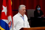 El primer secretario del Partido Comunista de Cuba, Miguel Díaz-Canel. (Fuente: VNA)