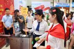 Sistema de control de billetes biométrico en la estación de tren de Hanoi. (Fuente: VNA)
