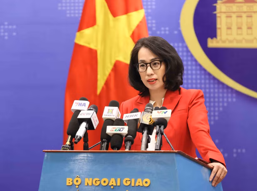 La portavoz del Ministerio de Relaciones Exteriores de Vietnam, Pham Thu Hang (Foto: VNA)