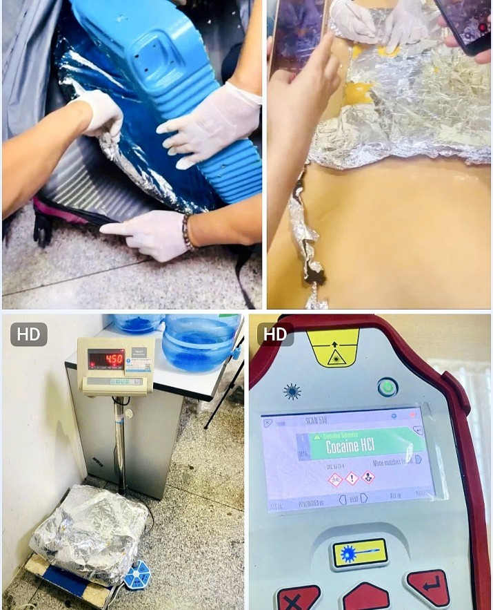 4,5 kg de cocaína incautados por la aduana en el aeropuerto de Tan Son Nhat (Foto: Cortesía del Departamento de Aduanas)