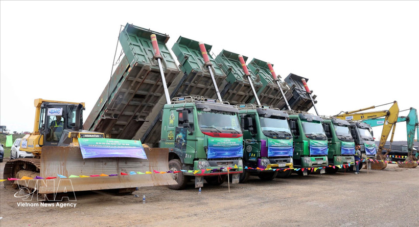 Inicio de la construcción del proyecto del Parque Industrial Vietnam-Singapur (VSIP) en Thai Binh. (Foto: VNA)