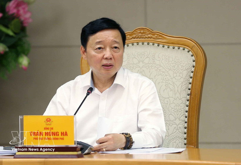 El viceprimer ministro vietnamita Tran Hong Ha interviene en la cita (Foto: VNA)