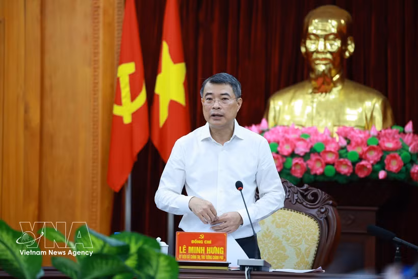 El primer ministro de Vietnam, Le Minh Hung, interviene en la cita (Foto: VNA)